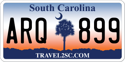 SC license plate ARQ899