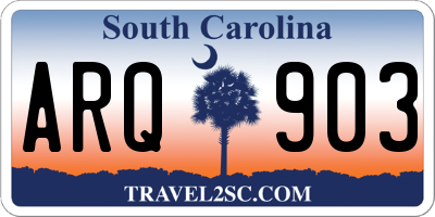 SC license plate ARQ903