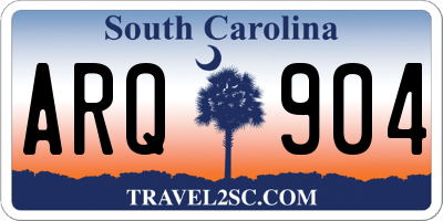 SC license plate ARQ904