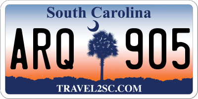 SC license plate ARQ905