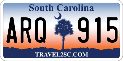 SC license plate ARQ915