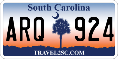 SC license plate ARQ924