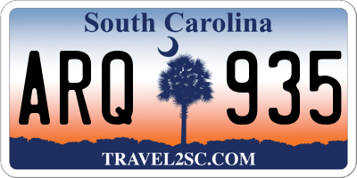 SC license plate ARQ935