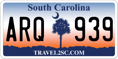 SC license plate ARQ939