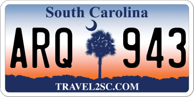 SC license plate ARQ943