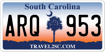 SC license plate ARQ953