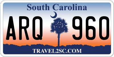 SC license plate ARQ960