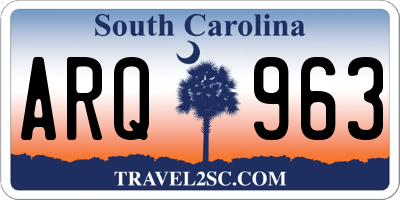 SC license plate ARQ963