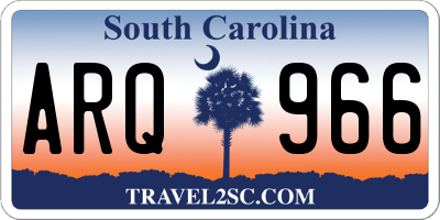 SC license plate ARQ966