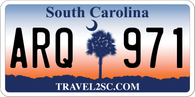 SC license plate ARQ971