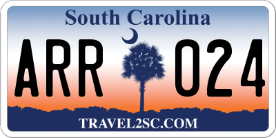 SC license plate ARR024