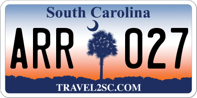 SC license plate ARR027