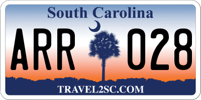 SC license plate ARR028
