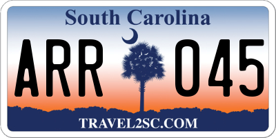 SC license plate ARR045