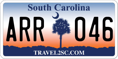 SC license plate ARR046
