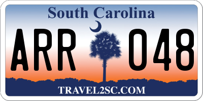 SC license plate ARR048