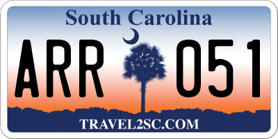 SC license plate ARR051