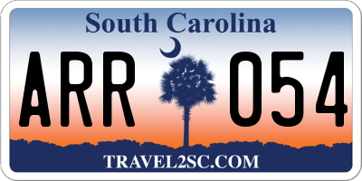SC license plate ARR054