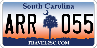 SC license plate ARR055