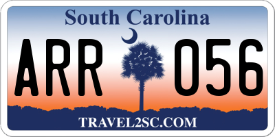 SC license plate ARR056