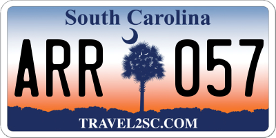 SC license plate ARR057