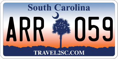 SC license plate ARR059