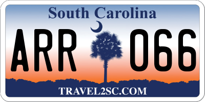 SC license plate ARR066