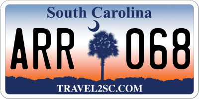 SC license plate ARR068