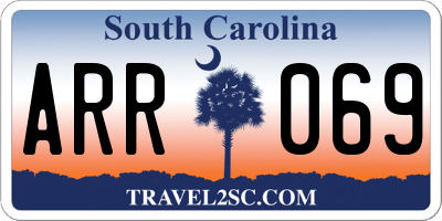 SC license plate ARR069