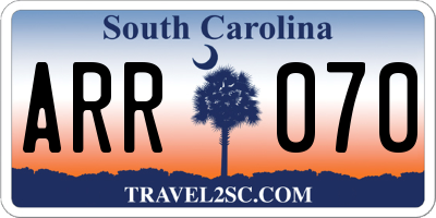SC license plate ARR070