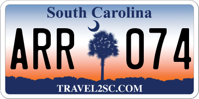 SC license plate ARR074