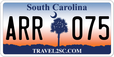 SC license plate ARR075
