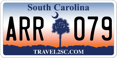 SC license plate ARR079