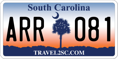SC license plate ARR081