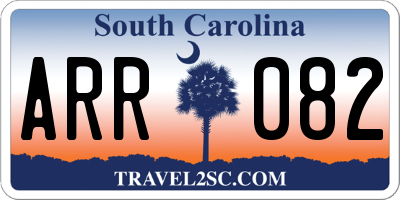 SC license plate ARR082