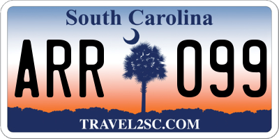 SC license plate ARR099