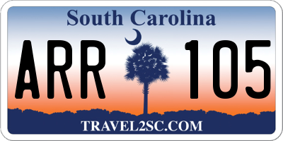 SC license plate ARR105