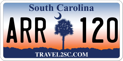SC license plate ARR120