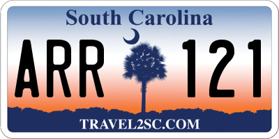 SC license plate ARR121