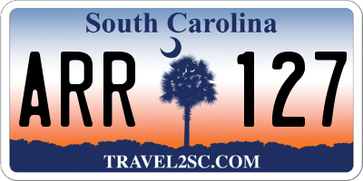 SC license plate ARR127