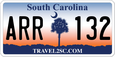 SC license plate ARR132