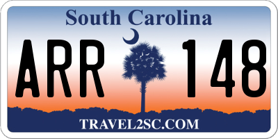SC license plate ARR148