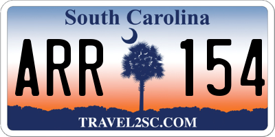 SC license plate ARR154