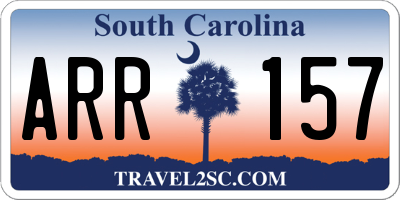 SC license plate ARR157