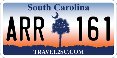 SC license plate ARR161