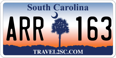 SC license plate ARR163