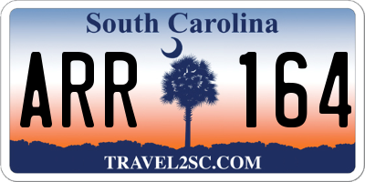 SC license plate ARR164
