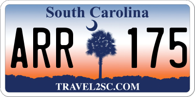 SC license plate ARR175