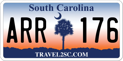 SC license plate ARR176