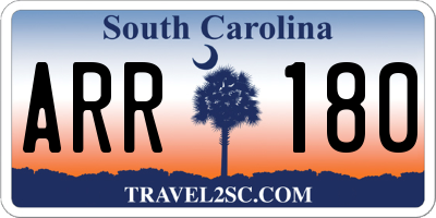 SC license plate ARR180
